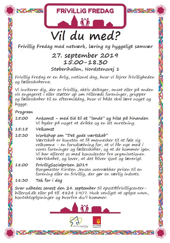 FrivilligFredag2019 invitation